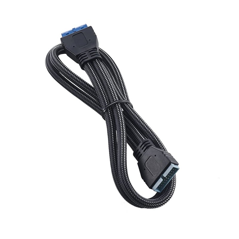 CableMod ModMesh Sleeved Internal USB 3.0 (Carbon, 50cm) - Image 1